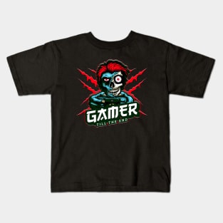 Gamer Till The End Zombie Kids T-Shirt